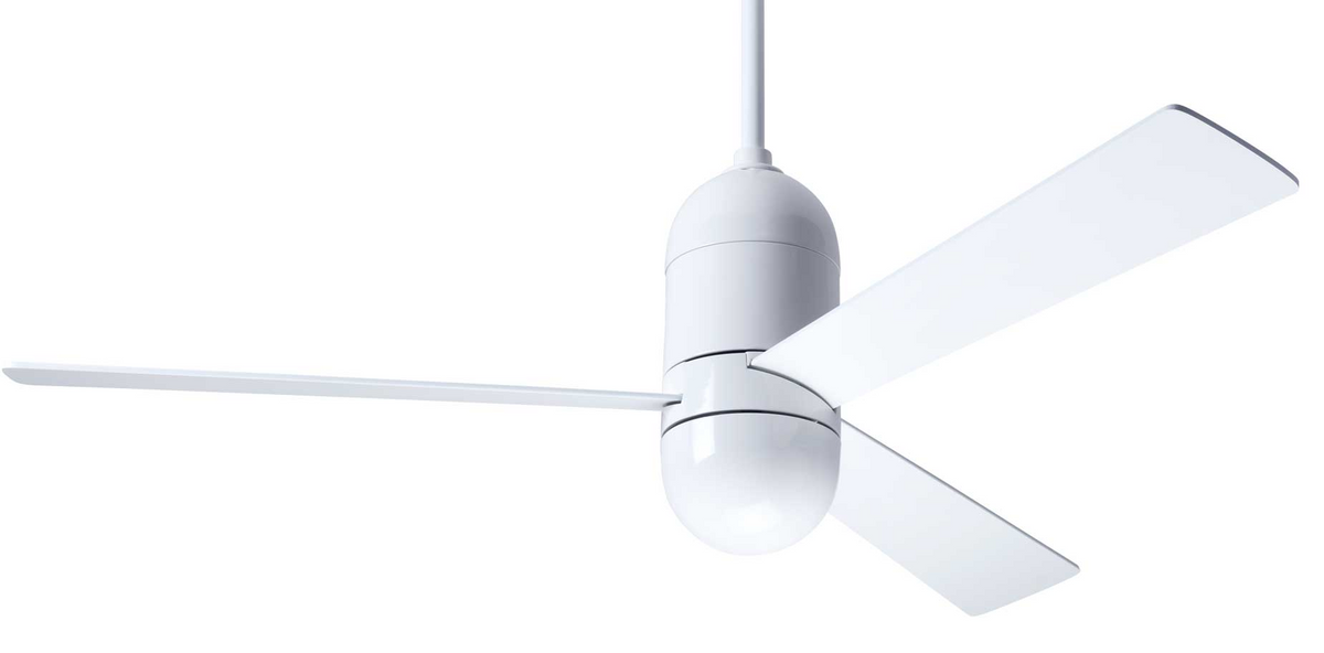 Cirrus DC Ceiling Fan Ceiling Fans Modern Fan Co Gloss White White Wall Control Without Light