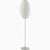 Nelson Cigar Lotus Floor Lamp Floor Lamps herman miller Medium Brushed Nickel Base Finish 