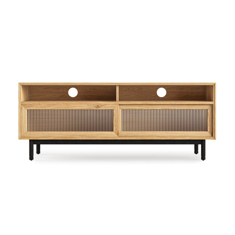 Munro Media Stand storage Gus Modern White Oak Black 