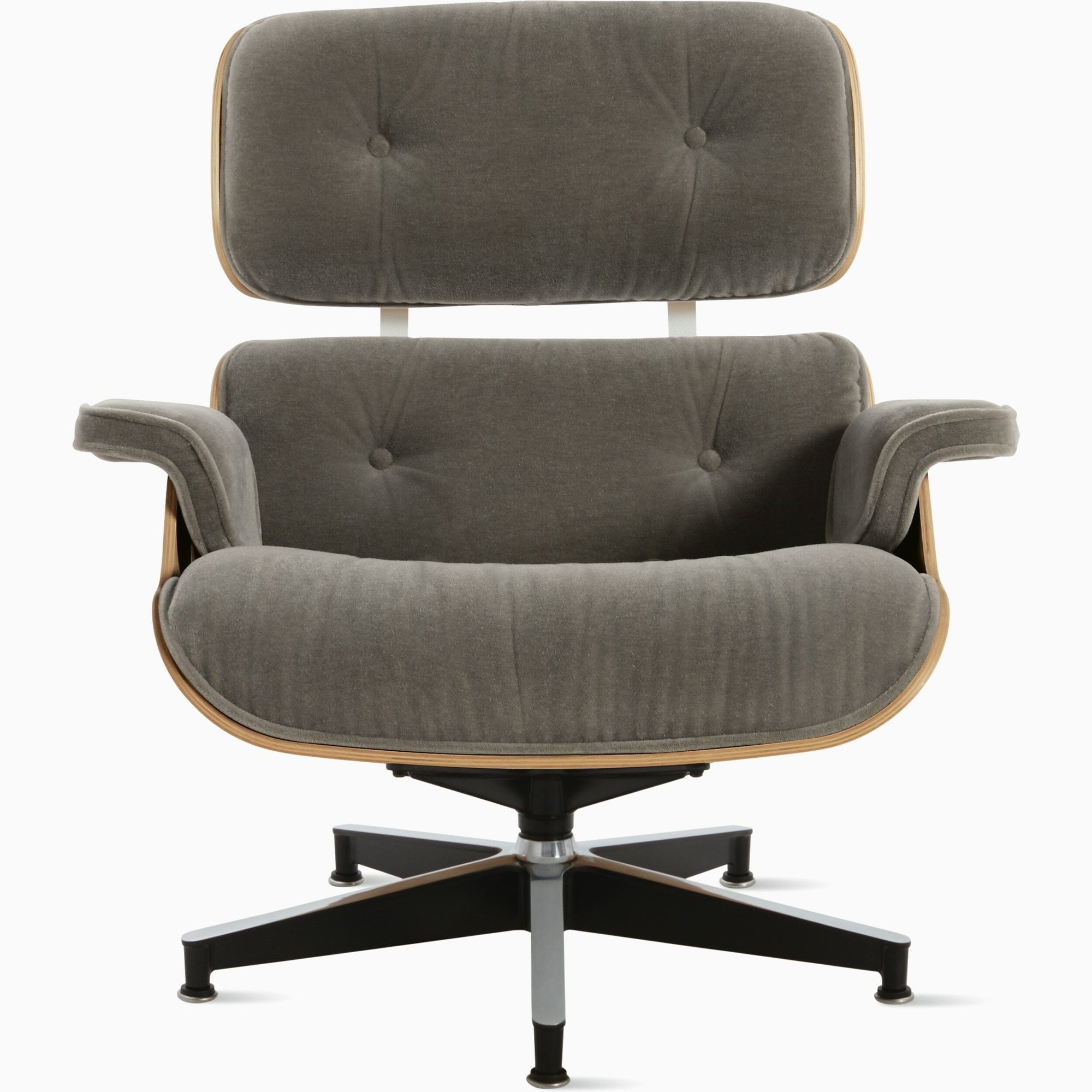 Eames Lounge Chair in Mohair Supreme lounge chair herman miller Standard White Oak Mohair Supreme Lupine