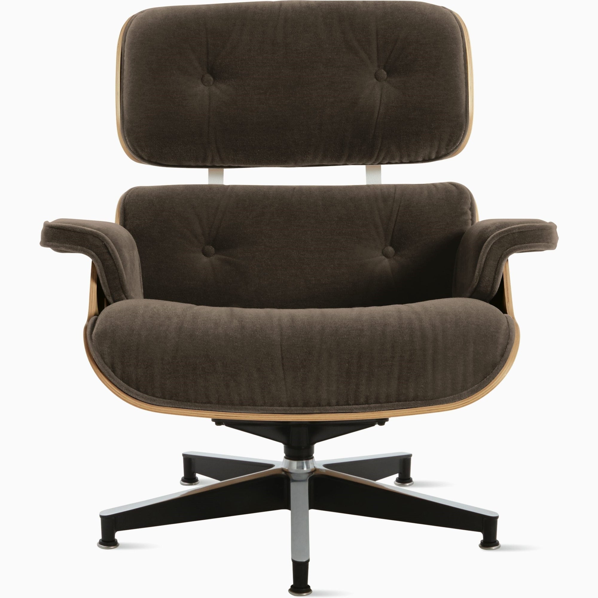 Eames Lounge Chair in Mohair Supreme lounge chair herman miller Standard White Oak Mohair Supreme Peat