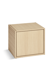 Bricks Cube storage Woud Cube (Door Left) White Pigmented Oak 