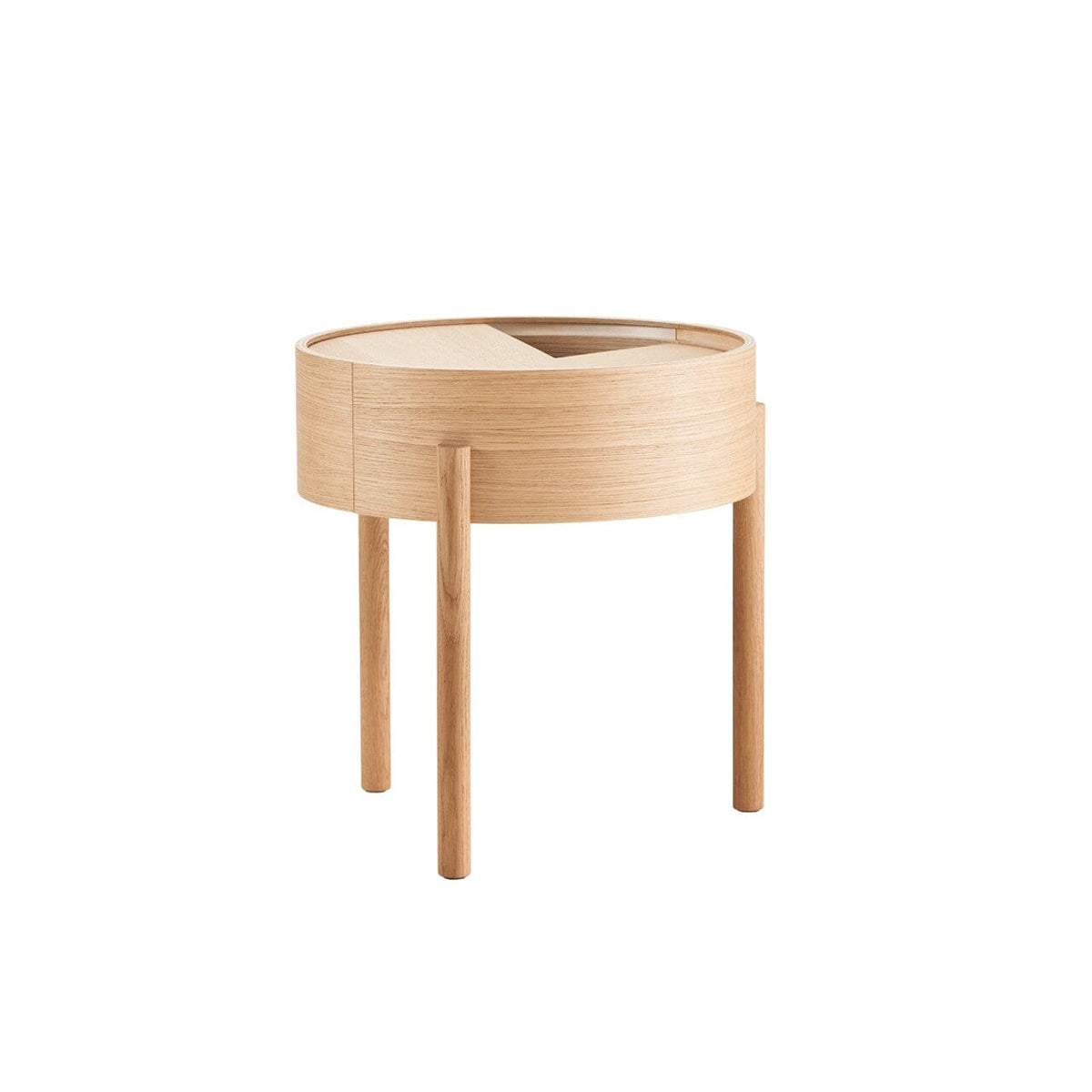Arc Side Table side/end table Woud White Pigmented Lacquered Oak 