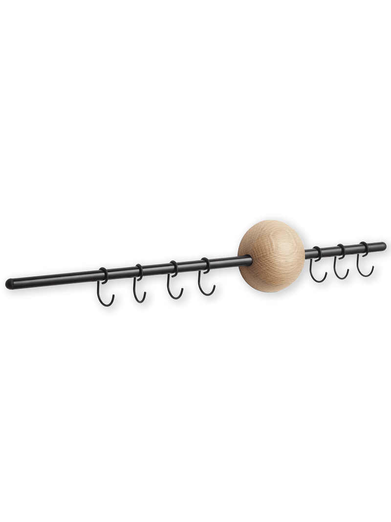 Hoop Rack Coat Hooks Woud White Pigmented Oak 