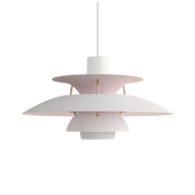 PH 5 Pendant Light hanging lamps Louis Poulsen Matte White/Pale Rose 