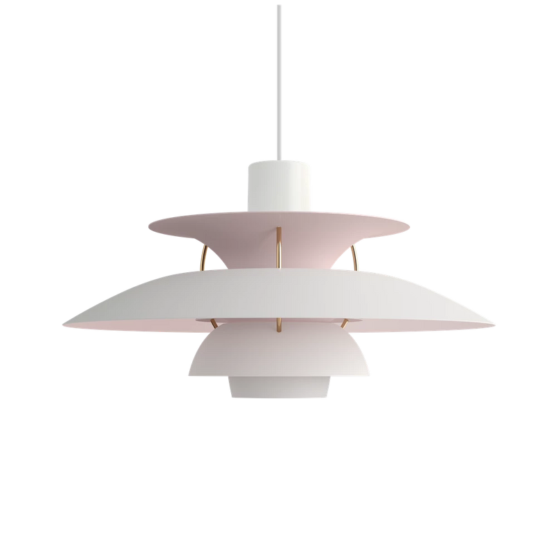 PH 5 Pendant Light hanging lamps Louis Poulsen Matte White/Pale Rose 
