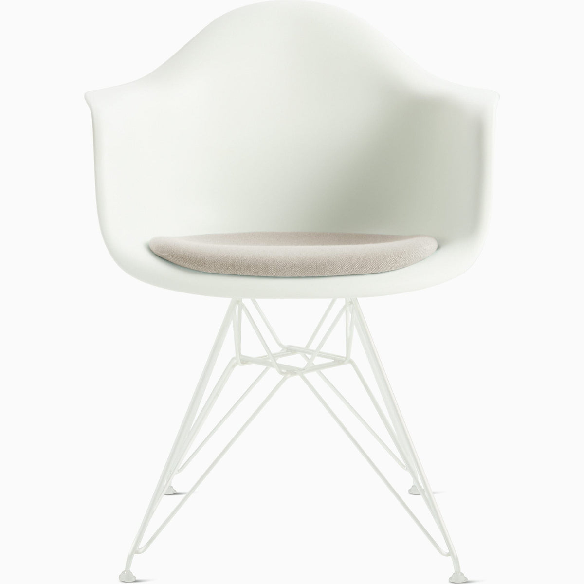 Eames Molded Wire Base Armchair With Seat Pad Armchair herman miller 