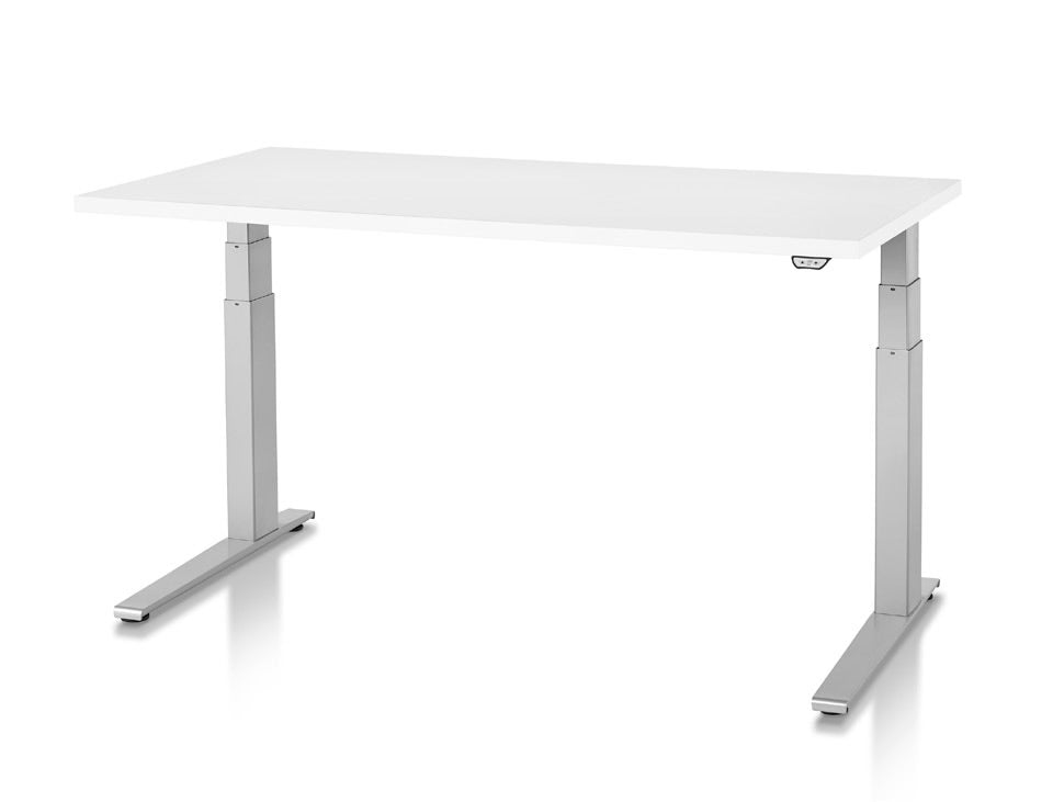 Motia Sit-to-Stand Rectangular Table C-Foot Desk Herman Miller 