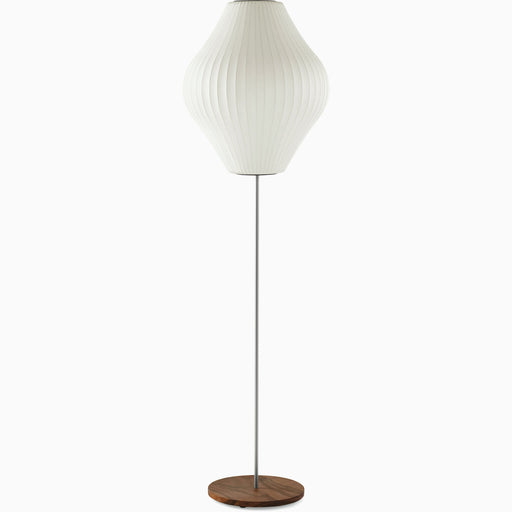 Nelson Pear Lotus Floor Lamp Floor Lamps herman miller Medium Walnut 