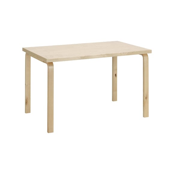 Aalto Table Rectangular 81B Tables Artek Top wild birch veneer / Legs and edge band wild birch natural lacquered 