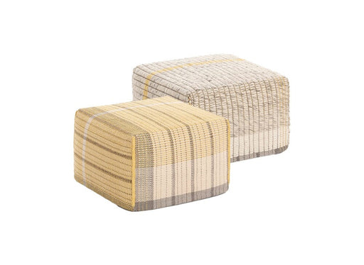 Reversible Pouf Rug Gan Yellow 