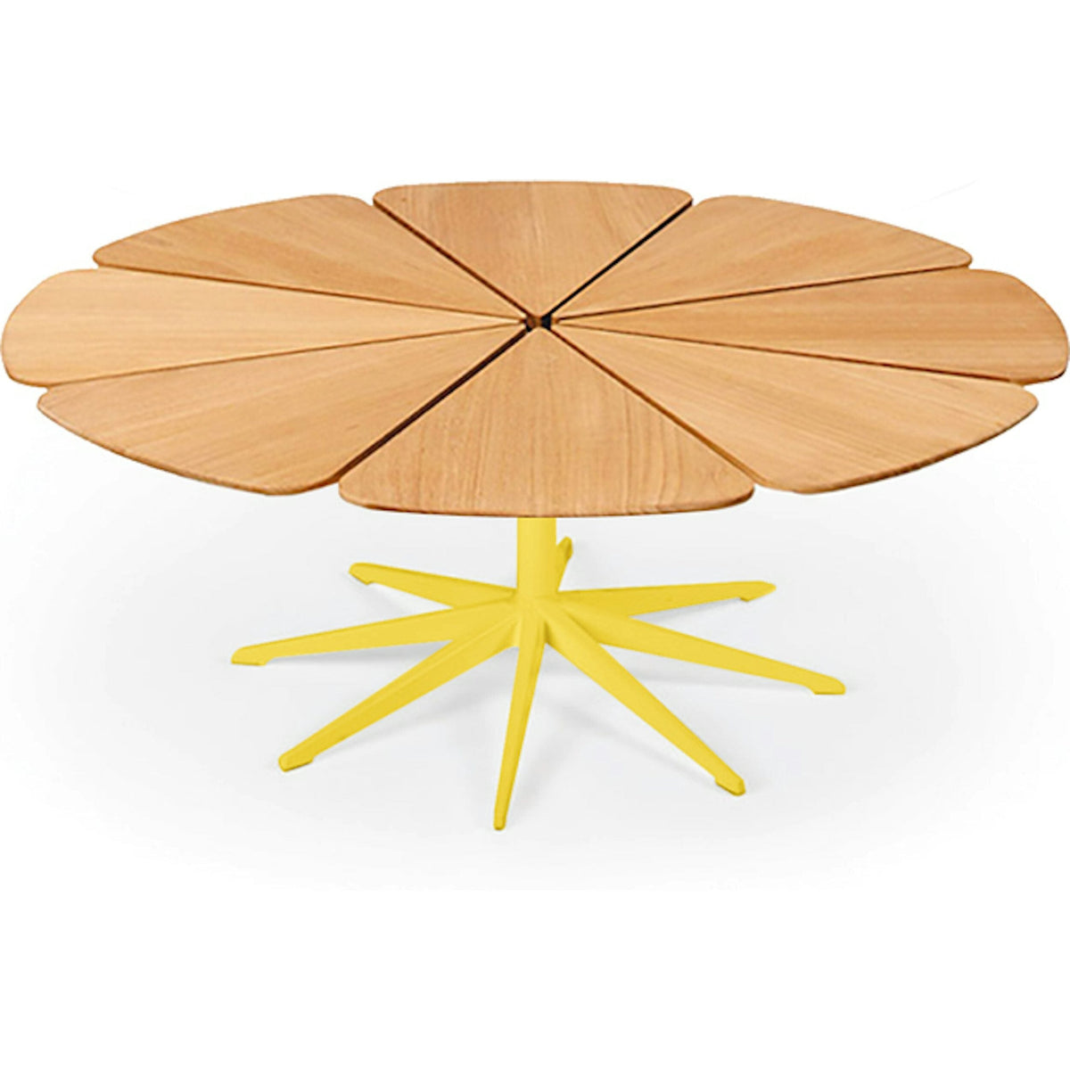 Richard Schultz Petal Coffee Table Coffee Tables Knoll Teak Petal Yellow 