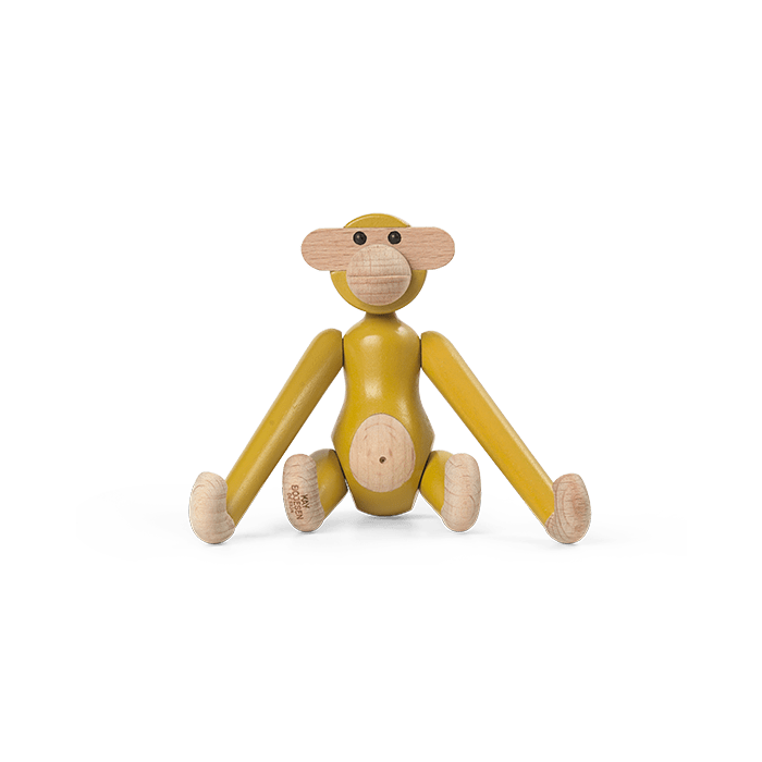 Kay Bojesen Monkey, Mini, Painted Beech (Vintage Yellow)