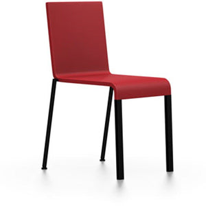 .03 Stacking Chair Side/Dining Vitra bright red powder-coated black glides for carpet