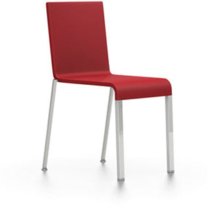 .03 Stacking Chair Side/Dining Vitra bright red chrome + $25.00 glides for carpet