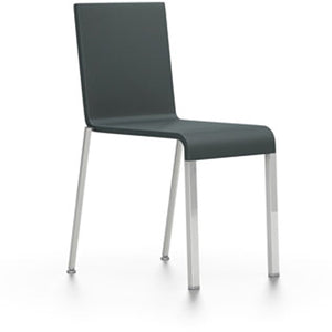 .03 Stacking Chair Side/Dining Vitra dark grey chrome + $25.00 glides for carpet