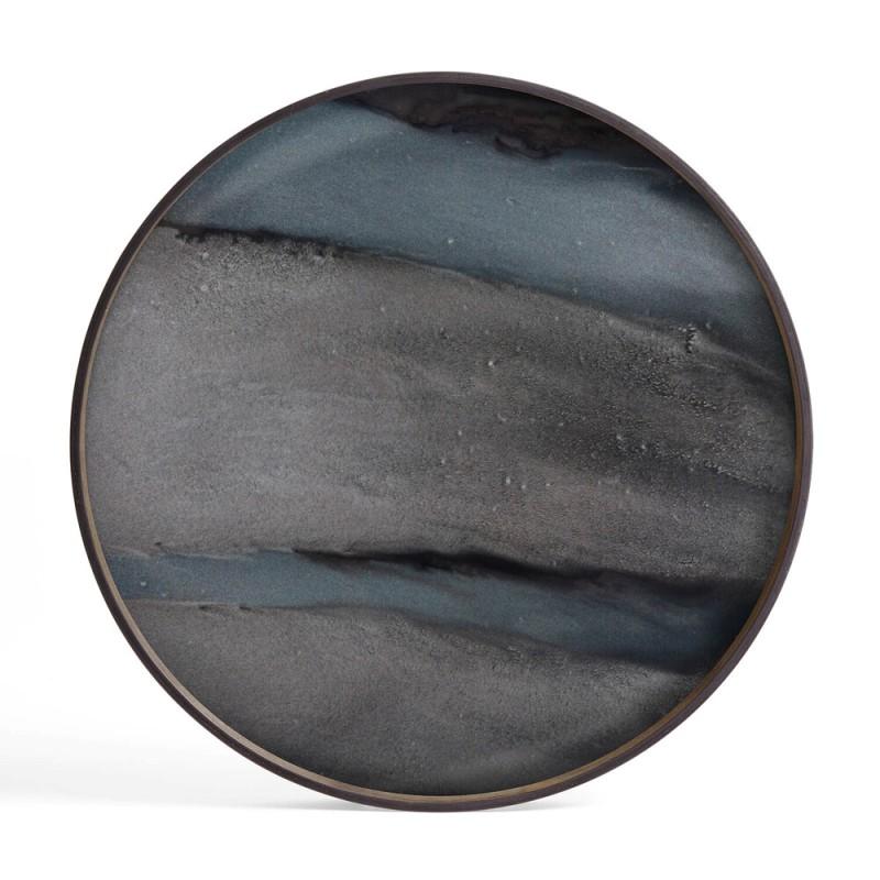 Graphite Organic Glass Tray Tray Ethnicraft 