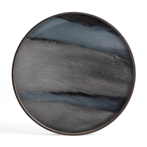 Graphite Organic Glass Tray Tray Ethnicraft 