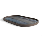 Graphite Organic Oblong Glass Tray Tray Ethnicraft 
