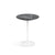 Saarinen Side Table - 16" Round side/end table Knoll White Grigio Marquina marble, Shiny finish 