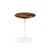 Saarinen Side Table - 16" Round side/end table Knoll White Espresso marble, Shiny finish 