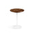 Saarinen Side Table - 16" Round side/end table Knoll White Espresso marble, Satin finish 