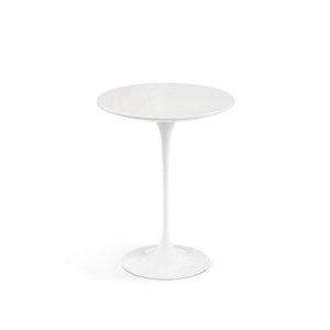 Saarinen Side Table - 16" Round side/end table Knoll White Vetro Bianco 