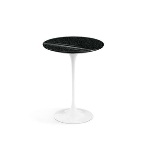 Saarinen Side Table - 16" Round side/end table Knoll White Black Andes, Granite 