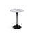 Saarinen Side Table - 16" Round side/end table Knoll Black Arabescato marble, Shiny finish 