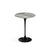 Saarinen Side Table - 16" Round side/end table Knoll Black Grey marble, Shiny finish 