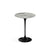 Saarinen Side Table - 16" Round side/end table Knoll Black Grey marble, Satin finish 