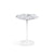 Saarinen Side Table - 16" Round side/end table Knoll White Arabescato marble, Satin finish 