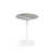 Saarinen Side Table - 16" Round side/end table Knoll White Grey marble, Shiny finish 