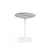 Saarinen Side Table - 16" Round side/end table Knoll White Grey marble, Satin finish 