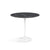 Saarinen Side Table - 22” Oval side/end table Knoll White Nero Marquina marble, Satin finish 