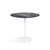 Saarinen Side Table - 22” Oval side/end table Knoll White Grigio Marquina marble, Shiny finish 