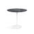 Saarinen Side Table - 22” Oval side/end table Knoll White Grigio Marquina marble, Satin finish 