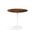 Saarinen Side Table - 22” Oval side/end table Knoll White Espresso marble, Satin finish 