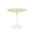 Saarinen Side Table - 22” Oval side/end table Knoll White Empire Beige marble, Shiny finish 