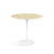 Saarinen Side Table - 22” Oval side/end table Knoll White Empire Beige marble, Satin finish 