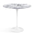 Saarinen Side Table - 22” Oval side/end table Knoll White Arabescato marble, Shiny finish 