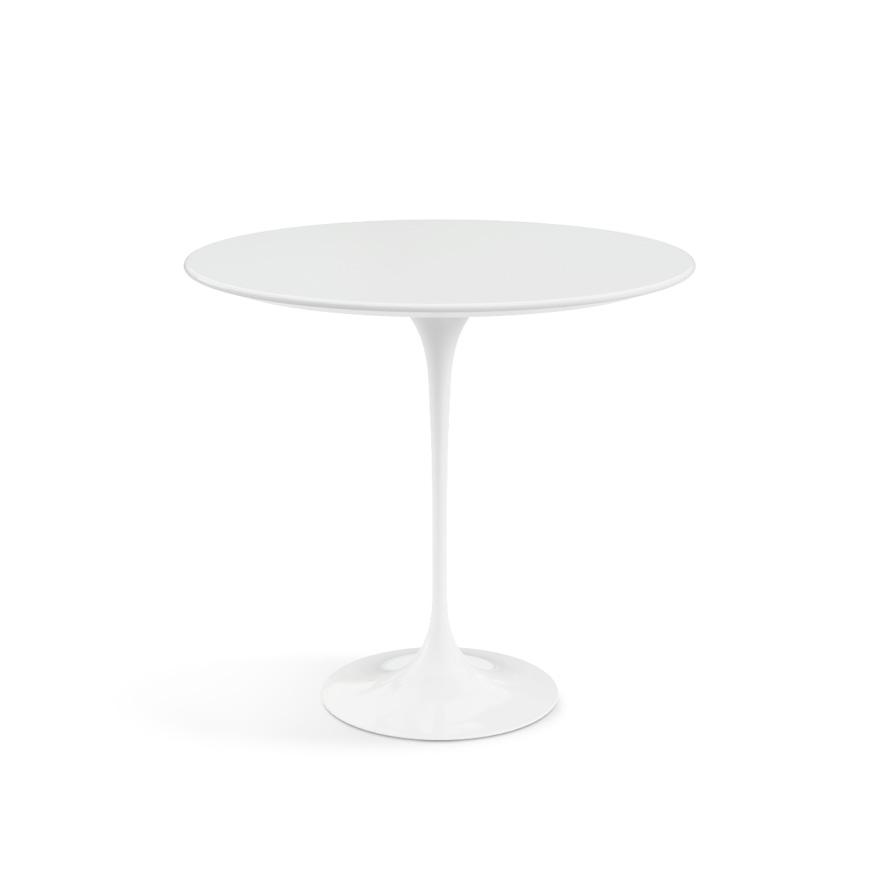 Saarinen Side Table - 22” Oval side/end table Knoll White White Laminate 