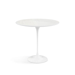 Saarinen Side Table - 22” Oval side/end table Knoll White Vetro Bianco 