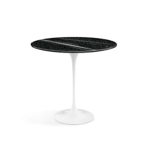 Saarinen Side Table - 22” Oval side/end table Knoll White Black Andes, Granite 