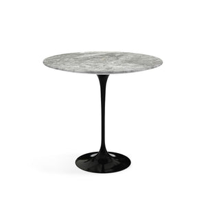 Saarinen Side Table - 22” Oval side/end table Knoll Black Grey marble, Satin finish 