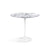 Saarinen Side Table - 22” Oval side/end table Knoll White Arabescato marble, Satin finish 