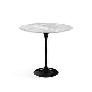 Saarinen Side Table - 22” Oval side/end table Knoll Black Carrara marble, Shiny finish 