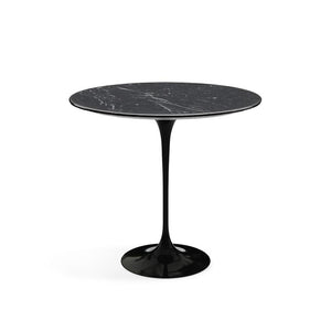 Saarinen Side Table - 22” Oval side/end table Knoll Black Nero Marquina marble, Satin finish 