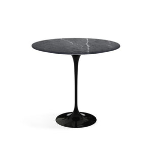 Saarinen Side Table - 22” Oval side/end table Knoll Black Grigio Marquina marble, Satin finish 