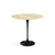 Saarinen Side Table - 22” Oval side/end table Knoll Black Empire Beige marble, Shiny finish 